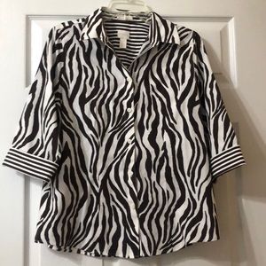 Chico’s zebra print blouse